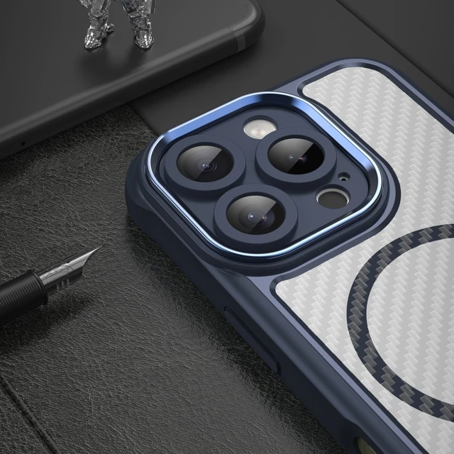 Чехол Hurtel Leading Series для iPhone 16 Pro Max Синий with MagSafe (Leading series MagSafe Iphone 16 Pro Max blue)