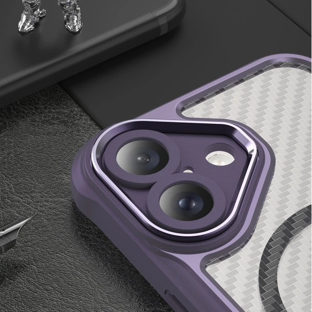 Чохол Hurtel Leading Series для iPhone 16 Фіолетовий with MagSafe (Leading series MagSafe Iphone 16 purple)
