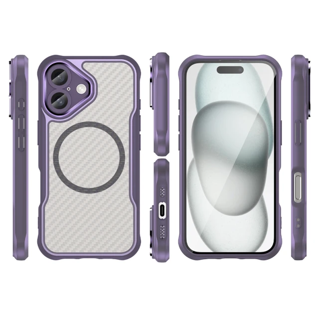 Чохол Hurtel Leading Series для iPhone 16 Plus Фіолетовий with MagSafe (Leading series MagSafe Iphone 16 Plus purple)