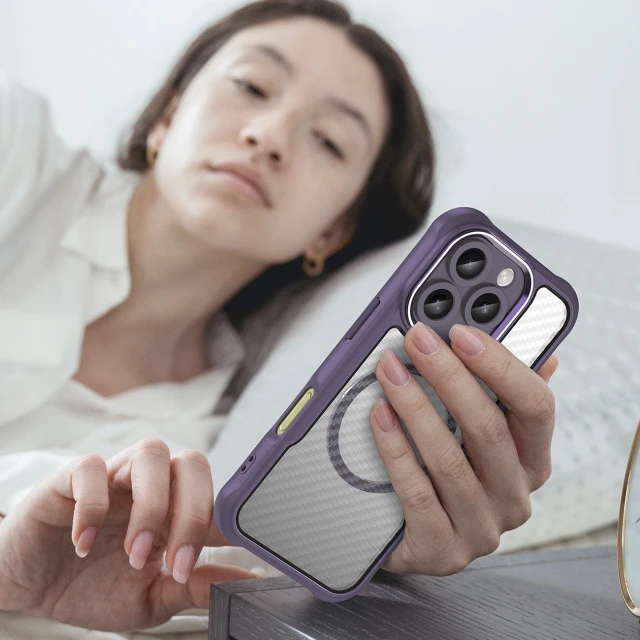Чохол Hurtel Leading Series для iPhone 16 Pro Max Фіолетовий with MagSafe (Leading series MagSafe Iphone 16 Pro Max purple)