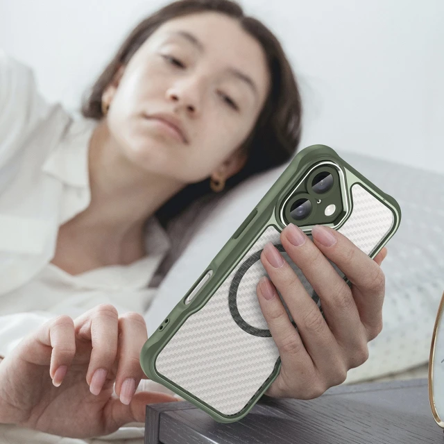Чохол Hurtel Leading Series для iPhone 16 Plus Зелений with MagSafe (Leading series MagSafe Iphone 16 Plus green)