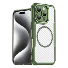 Чохол Hurtel Leading Series для iPhone 16 Pro Зелений with MagSafe (Hybrid Armor iPhone 16 Pro green)