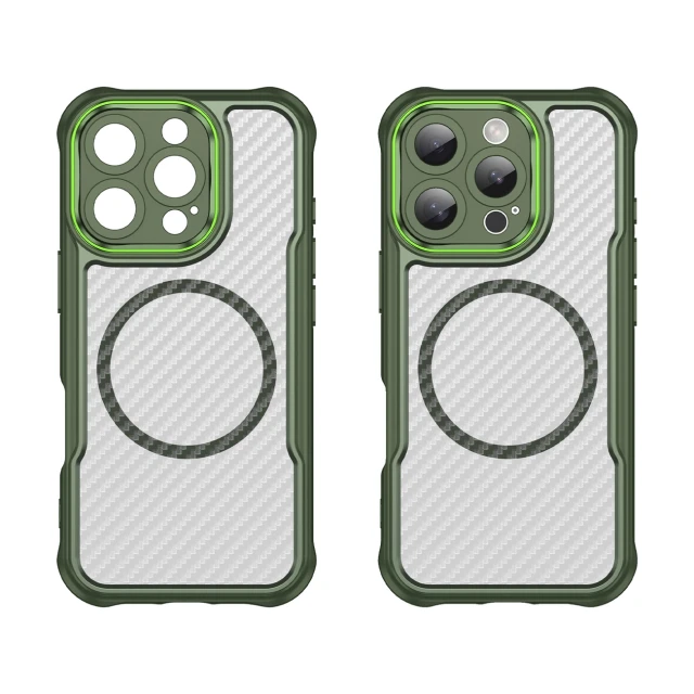 Чохол Hurtel Leading Series для iPhone 16 Pro Зелений with MagSafe (Hybrid Armor iPhone 16 Pro green)