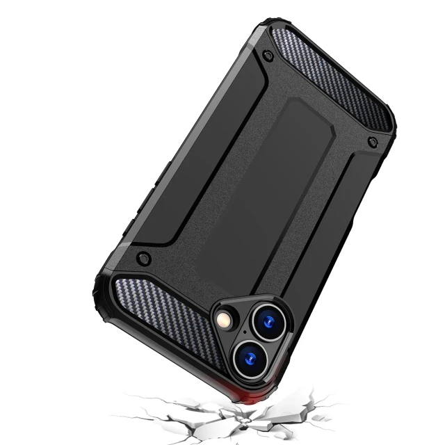 Чехол Hurtel Hybrid Armor для iPhone 16 Черный (Hybrid Armor iPhone 16 black)