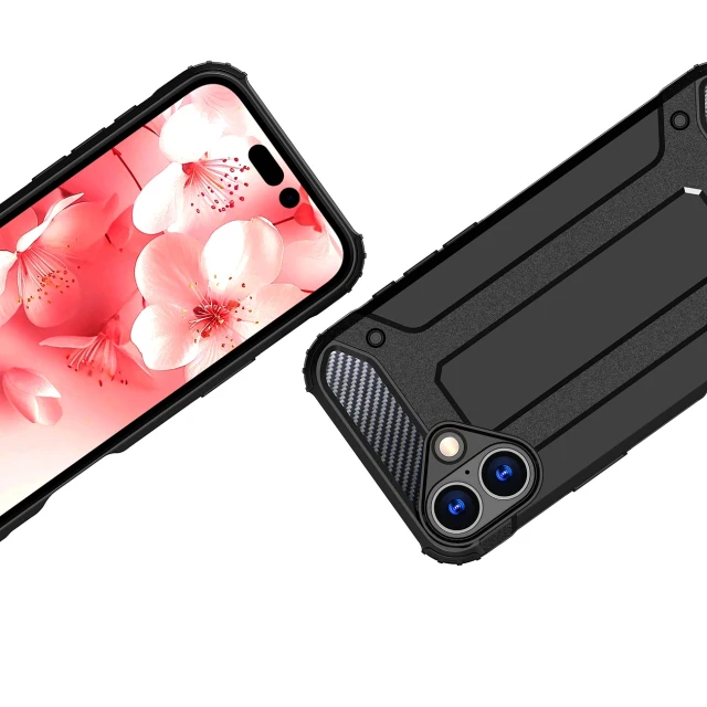 Чохол Hurtel Hybrid Armor для iPhone 16 Plus Чорний (Hybrid Armor iPhone 16 Plus black)