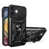 Чехол Hurtel Hybrid Armor Camshield для iPhone 16 Plus черный (Hybrid Armor Camshield iPhone 16 Plus black)