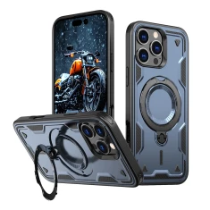 Чохол Hurtel Hybrid Armor Trendy для iPhone 16 Pro Max Navy Blue with MagSafe (Hybrid Armor Trendy color matching MagSafe iPhone 16 Pro Max navy blue)