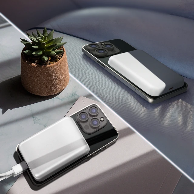 Powerbank Wozinsky WRW349YWS магнітний 10000 mAh White (5907769366093)