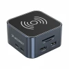 USB-хаб Wozinsky 12-in-1 USB-C Multifunctional with Cable 0.15m Gray with MagSafe (5907769366420)