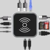 USB-хаб Wozinsky 12-in-1 USB-C Multifunctional with Cable 0.15m Gray with MagSafe (5907769366420)