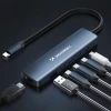 USB-хаб Wozinsky 6-in-1 USB-C Multifunctional with Cable 0.25m Gray (5907769366437)