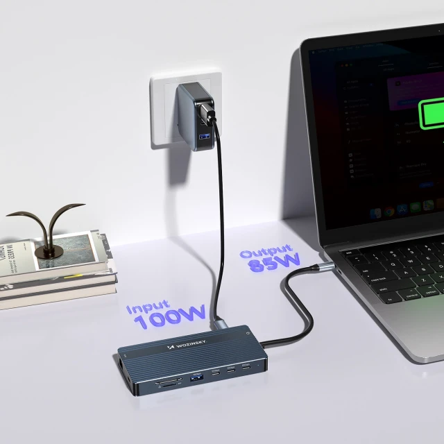 USB-хаб Wozinsky 14-in-1 USB-C Multifunctional with Cable 0.15m Gray (5907769366444)