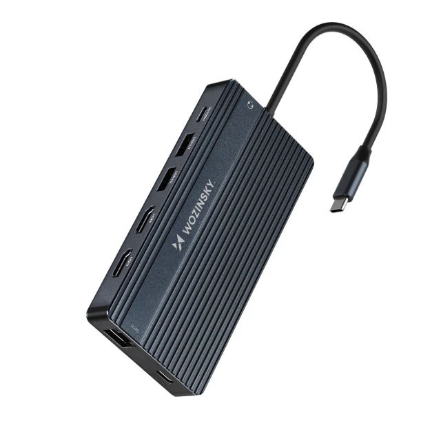 USB-хаб Wozinsky 14-in-1 USB-C Multifunctional with Cable 0.15m Gray (5907769366444)