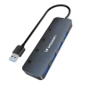USB-хаб Wozinsky USB-A to 4x USB-A with Cable 0.3m Gray (5907769366451)