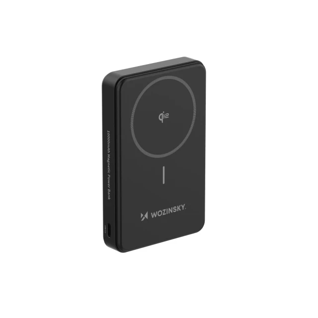 Портативний зарядний пристрій Wozinsky PD 22.5W 10000mAh Black with USB-C | USB-A Cable with MagSafe (WLWP-10KA0Y3S)