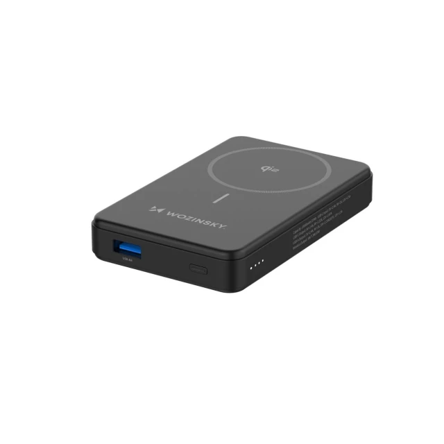 Портативний зарядний пристрій Wozinsky PD 22.5W 10000mAh Black with USB-C | USB-A Cable with MagSafe (WLWP-10KA0Y3S)