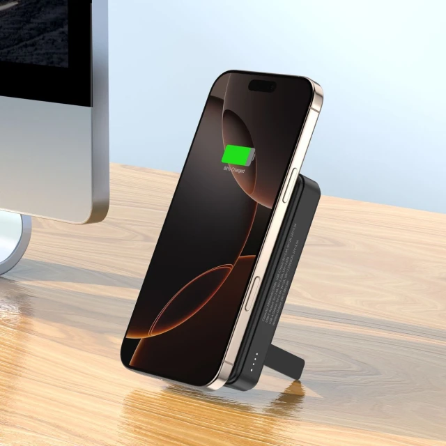 Портативний зарядний пристрій Wozinsky PD 22.5W 10000mAh Black with USB-C | USB-A Cable with MagSafe (WLWP-10KA0Y3S)