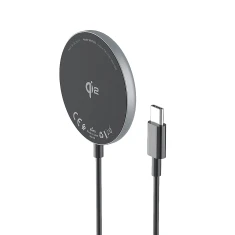 Беспроводная зарядка Wozinsky 15W Qi2 Black (5907769367533)