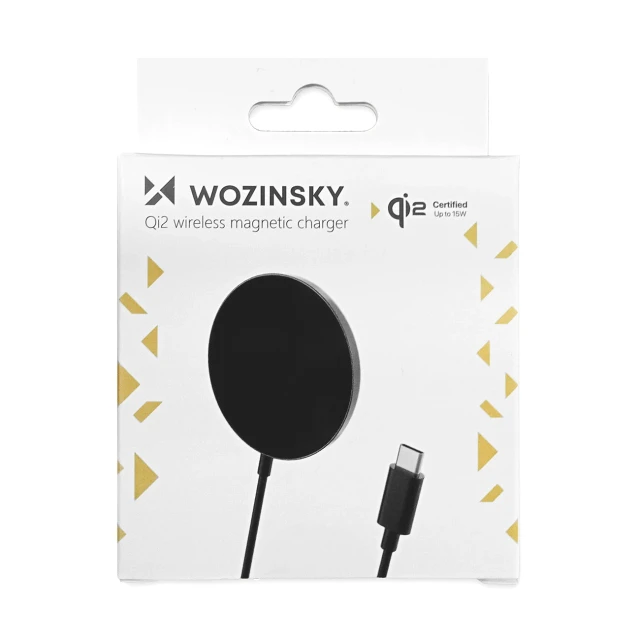 Бездротова зарядка Wozinsky 15W Qi2 Black (5907769367533)