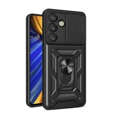 Чохол Hurtel Hybrid Armor Camshield для Samsung Galaxy S25 Black (5907769367748)