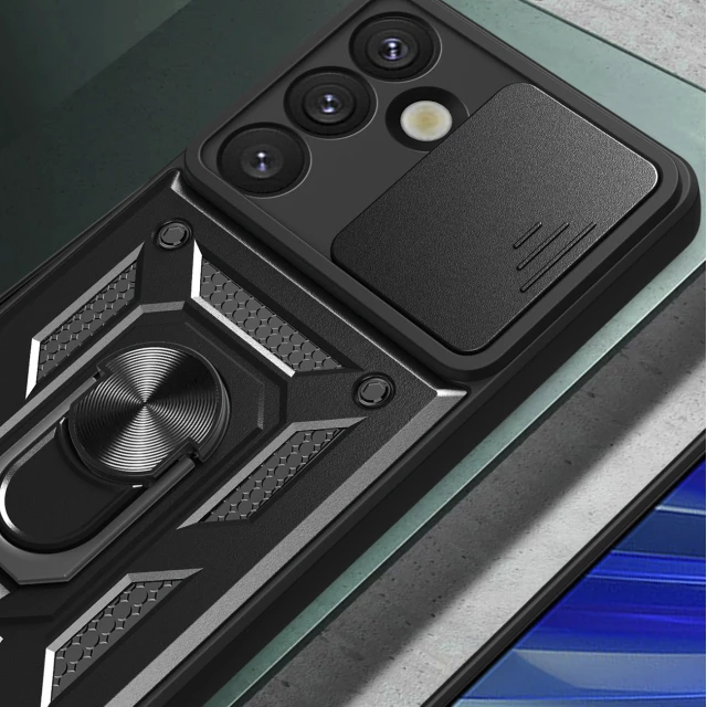 Чохол Hurtel Hybrid Armor Camshield для Samsung Galaxy S25 Black (5907769367748)