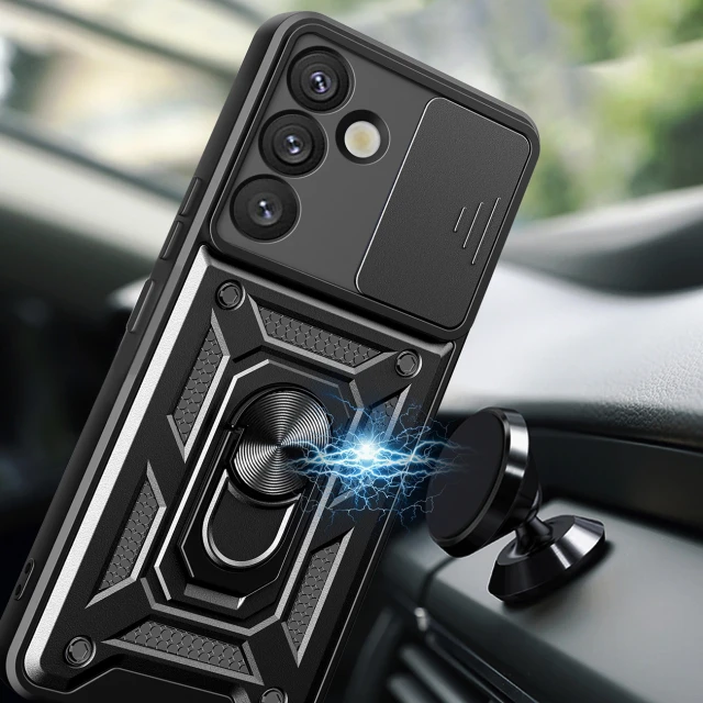 Чехол Hurtel Hybrid Armor Camshield для Samsung Galaxy S25 Plus Black (5907769368059)