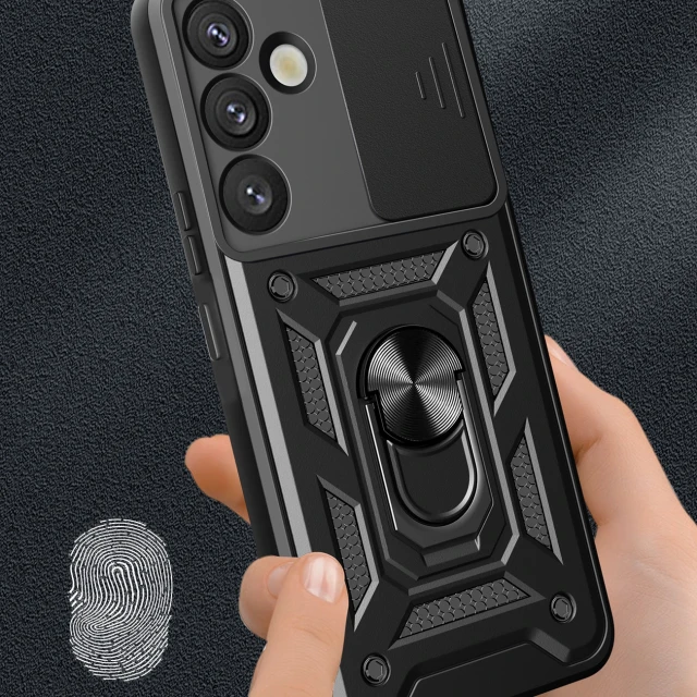 Чехол Hurtel Hybrid Armor Camshield для Samsung Galaxy S25 Plus Black (5907769368059)