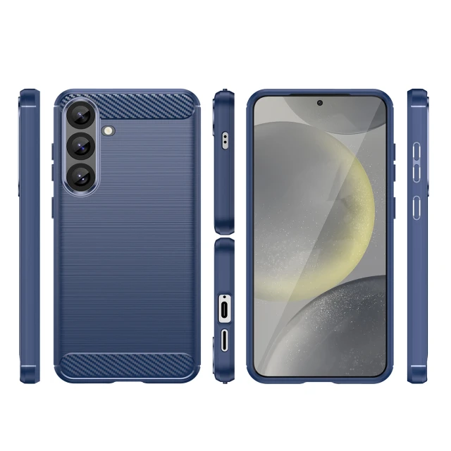 Чохол Hurtel Carbon Case для Samsung Galaxy S25 Plus Blue (5907769368127)
