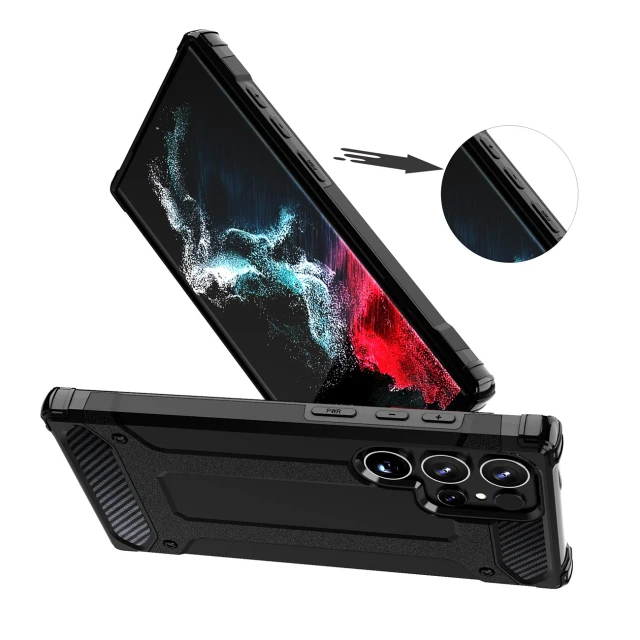 Чохол Hurtel Hybrid Armor для Samsung Galaxy S25 Ultra Black (5907769368400)