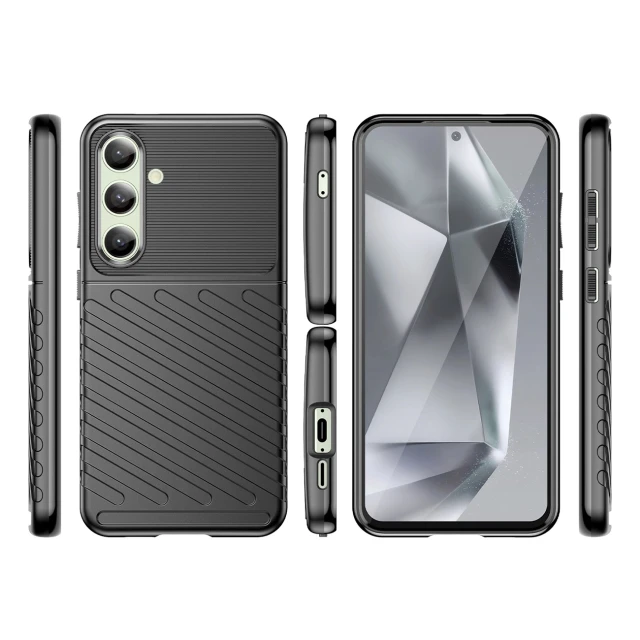 Чохол Hurtel Thunder Case для Samsung Galaxy S24 FE Black (5907769368554)