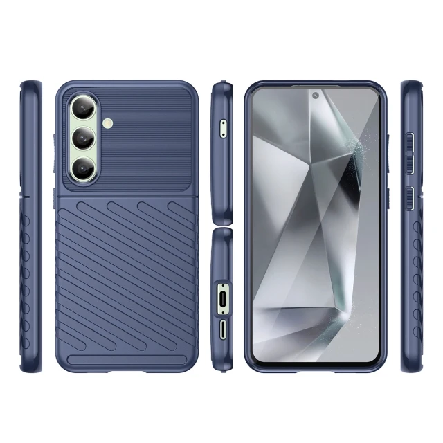 Чехол Hurtel Thunder Case для Samsung Galaxy S24 FE Blue (5907769368561)
