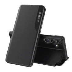 Чохол Hurtel Eco Leather View для Samsung Galaxy S24 FE Black (5907769368578)