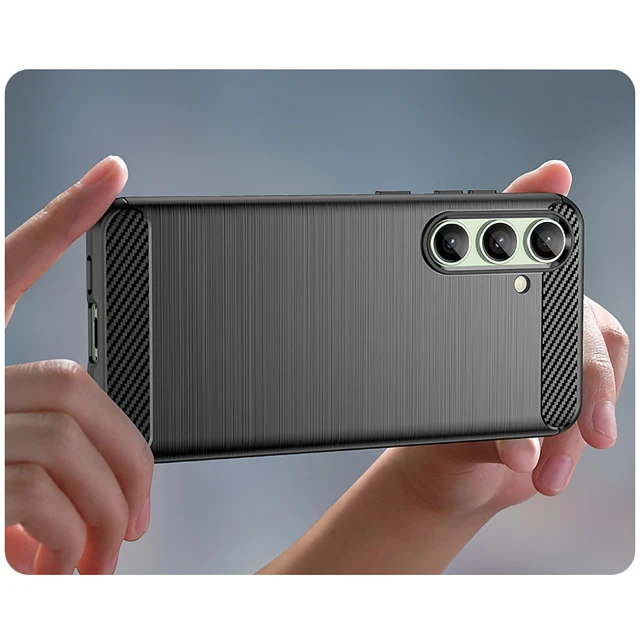 Чехол Hurtel Carbon Case для Samsung Galaxy S24 FE Black (5907769368714)