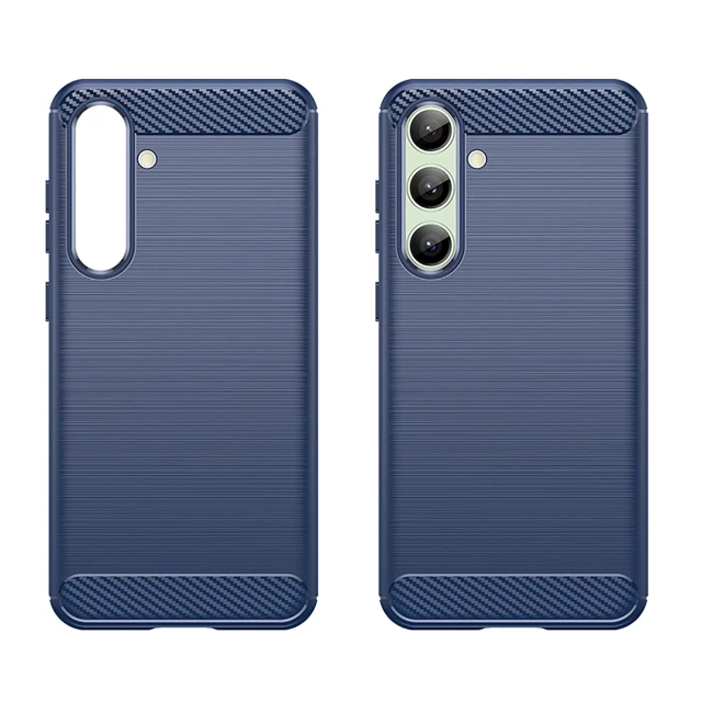 Чохол Hurtel Carbon Case для Samsung Galaxy S24 FE Blue (5907769368721)