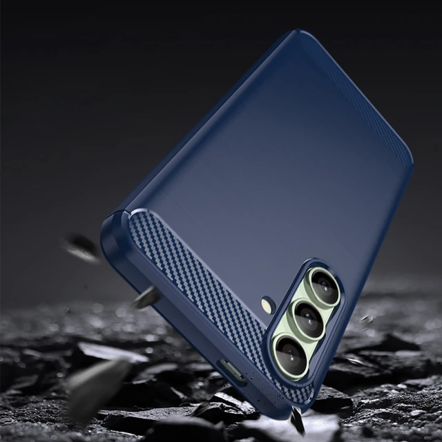 Чохол Hurtel Carbon Case для Samsung Galaxy S24 FE Blue (5907769368721)