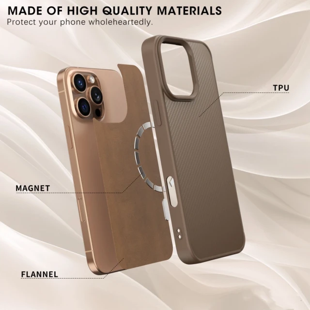 Чохол Wozinsky Carbon Fibre Case для Samsung Galaxy S25 Plus Brown with MagSafe (5907769370298)