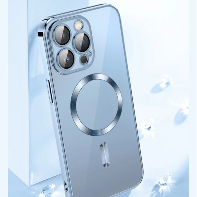 Чохол Wozinsky Electroplated для Samsung Galaxy S24 FE Blue with MagSafe (5907769371370)
