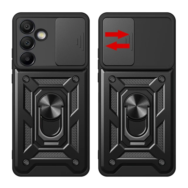 Чохол Hurtel Hybrid Armor Camshield для Samsung Galaxy A56 Чорний (5907769371615)