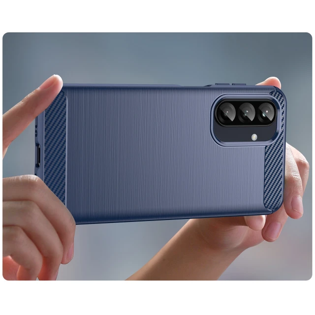 Чохол Hurtel Carbon Case для Samsung Galaxy A26 Blue (5907769372087)