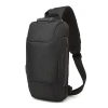Рюкзак Wozinsky Premium на одне плече антикрадій з органайзером і USB Black (5907769372186)