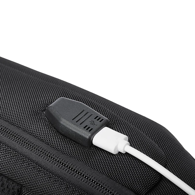 Рюкзак Wozinsky Premium на одне плече антикрадій з органайзером і USB Black (5907769372186)