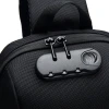 Рюкзак Wozinsky Premium на одне плече антикрадій з органайзером і USB Black (5907769372186)