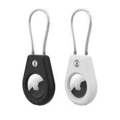 Чохол Hurtel для Apple AirTag зі сталевою лінкою Black + White (2 pack) (5907769372421)