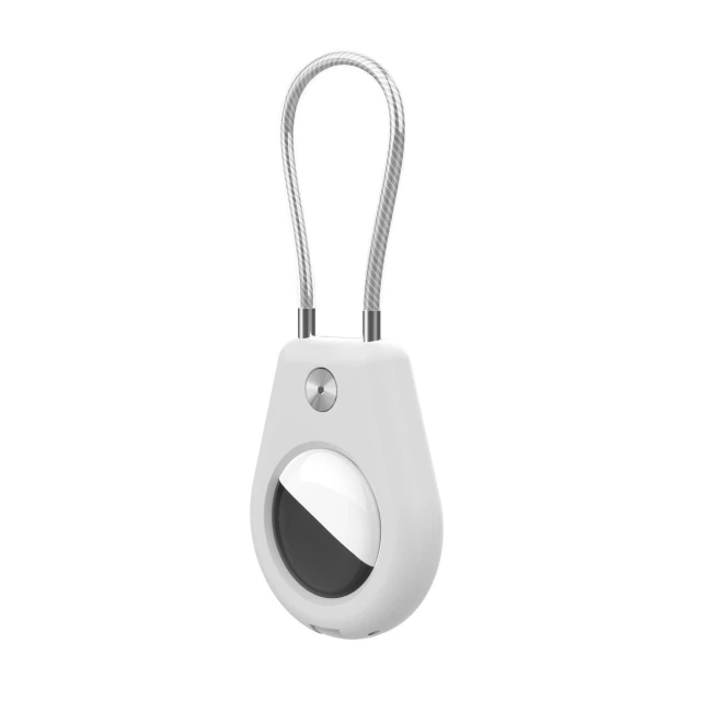Чохол Hurtel для Apple AirTag зі сталевою лінкою Black + White (2 pack) (5907769372421)