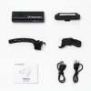 Набір велосипедних ліхтарів Wozinsky WSBLB2 передній (400 lm) і задній USB-C Black (5907769372452)