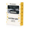 Набір велосипедних ліхтарів Wozinsky WSBLB2 передній (400 lm) і задній USB-C Black (5907769372452)