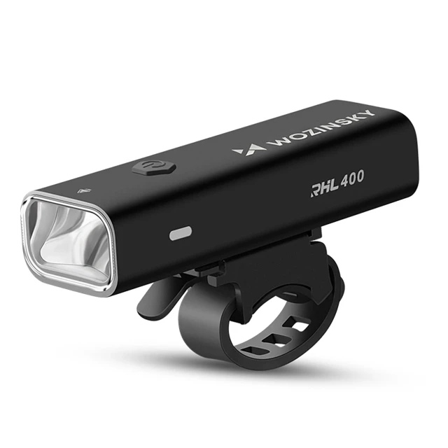 Набір велосипедних ліхтарів Wozinsky WSBLB2 передній (400 lm) і задній USB-C Black (5907769372452)