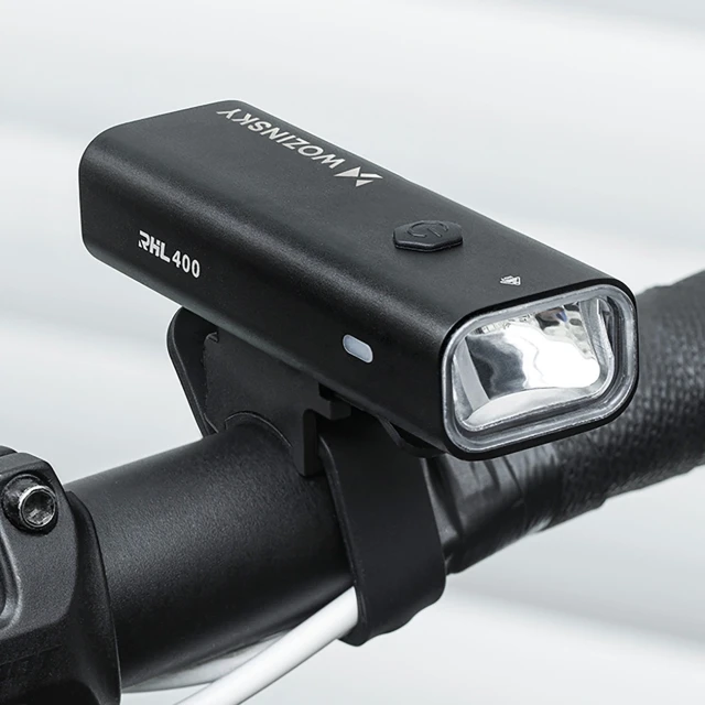 Набір велосипедних ліхтарів Wozinsky WSBLB2 передній (400 lm) і задній USB-C Black (5907769372452)