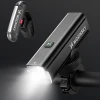 Набір велосипедних ліхтарів Wozinsky WSBLB3 передній (1000 lm) і задній USB-C Black (5907769372483)