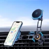 Автодержатель с функцией беспроводной зарядки Wozinsky 15W Black with MagSafe (WCT5-6S2Y)